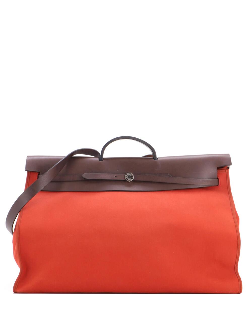 Hermes Herbag Zip Leather And Toile 50 #347738H23B